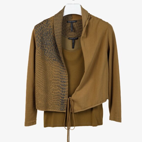 Sarah Pacini Olive Tank/Sweater Set - Picture 1 of 11